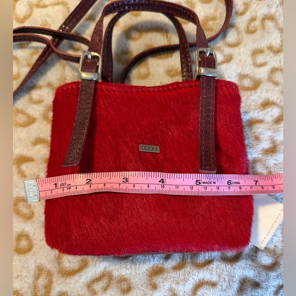 Cecconi Piero Burgundy and Red Mini Crossbody Bag 
Made in Italy. Women’s - Picture 5 of 11